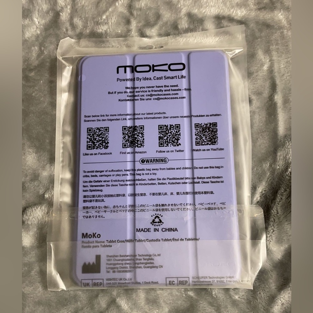 Brand new iPad mini case for 5th and 4th generation color is lavender purple